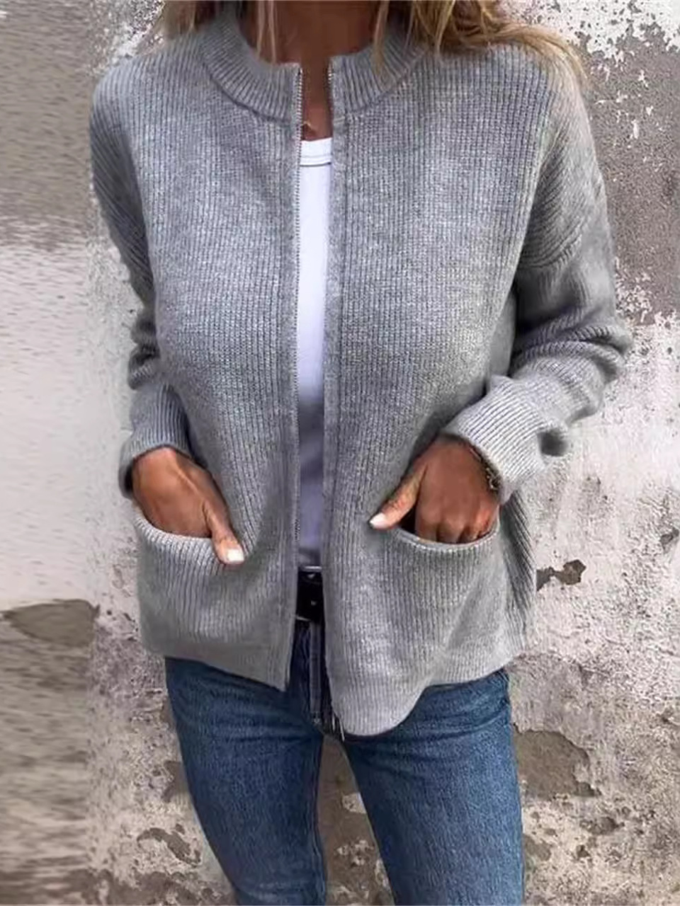 Noelle™ | Kardigan z bawełnianego dzianiny