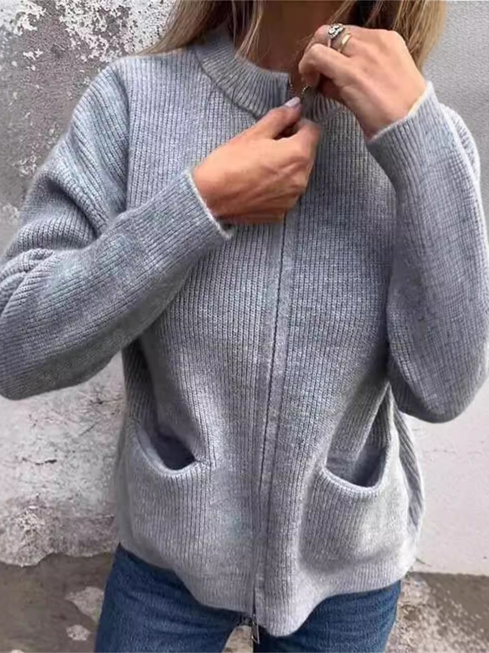 Noelle™ | Kardigan z bawełnianego dzianiny